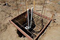 Piers have been dug 4' deep